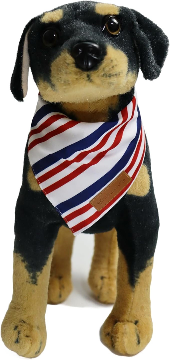 Realeaf 4th of July Dog Bandanas 2 Pack, Reversible American Flag Pet Scarf - Image 6