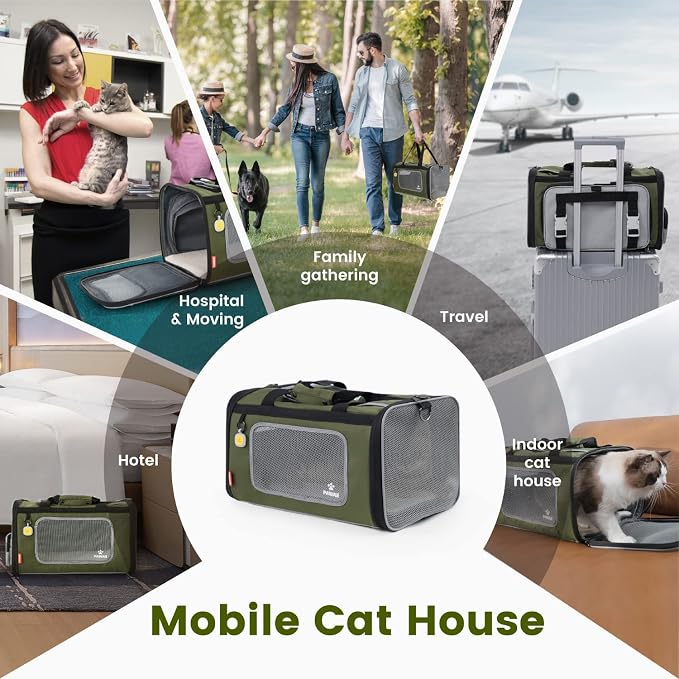 Pawaii Pet Carrier, TSA Airline Approved Cat Carrier, Soft Sided Collapsible - Image 5