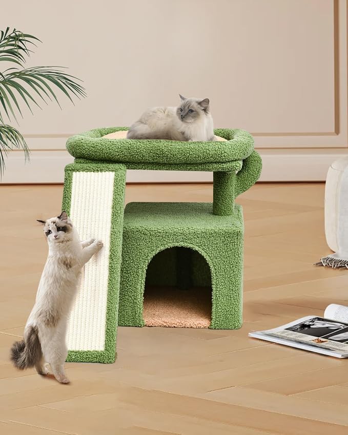 Small Cactus Cat Tree for Indoor Cats, Unique Cactus Cat House - Image 2