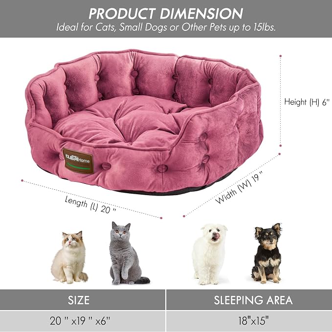 ClevaHome Cat Dog Bed for Small Pets up to 15lbs - Image 5