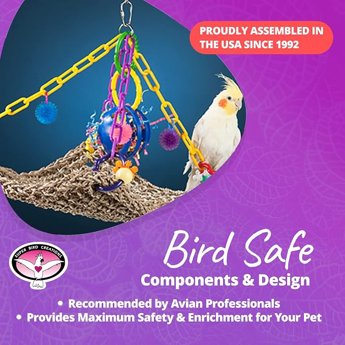 Super Bird Creations SB748 Flying Trapeze Bird Toy - Image 8