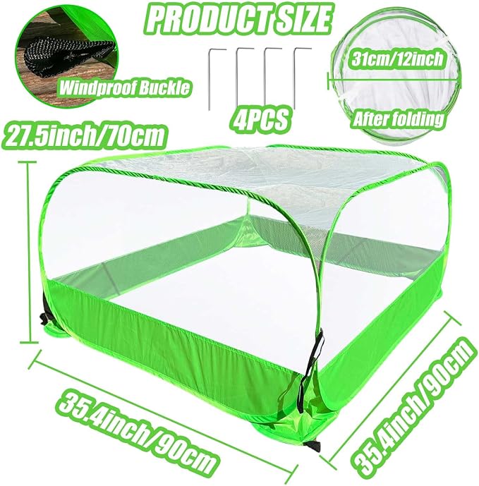 Pop-up Garden Mesh Plant Cover Outdoor Tent Garden Cover Mesh Bird and Pest - Image 2