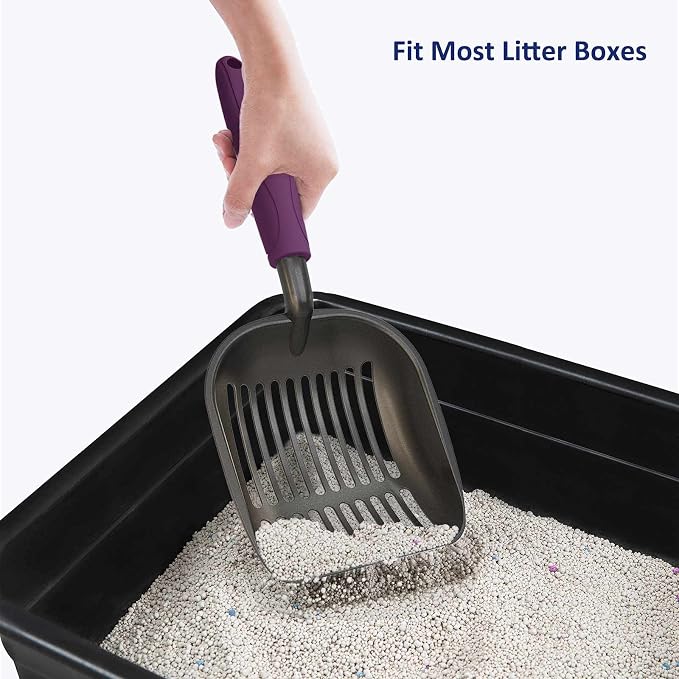 WePet Cat Litter Scoop, Non-Stick Plated Aluminum Alloy Sifter, Kitty Durable - Image 7