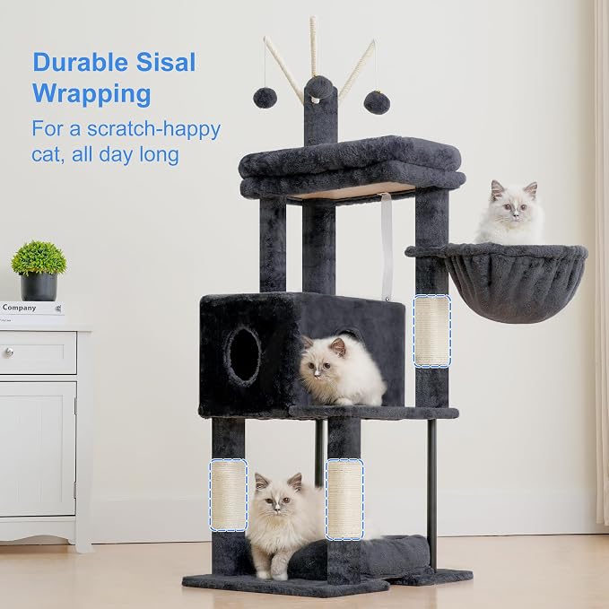 Heybly Cat Tree, 45.3-Inch Cat Tower - Image 8