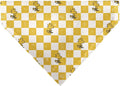 Peanuts Pet Bandana Peanuts Woodstock Pose Checker Yellow White Slip On Collar by Buckle-Down
