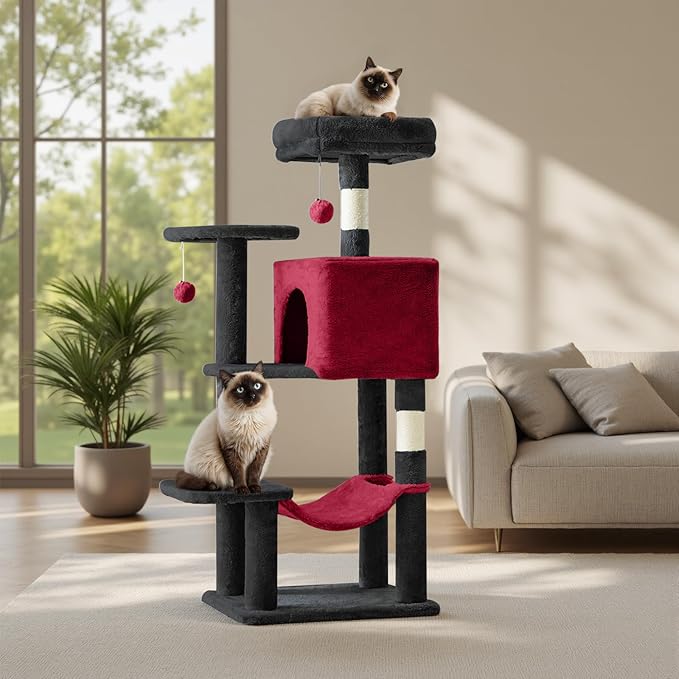 Sweetcrispy 44 inch Cat Tree Tower, Small Cat Climbing Tower - Image 7