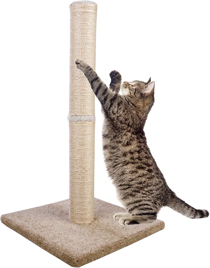 Cat Scratching Post Carpet, Tall Big Sisal Rope Cat Scratch Pole by DIMAKA