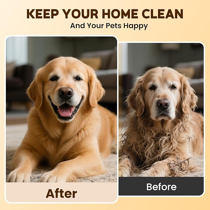 Deshedding Dog Brush & Pet Hair Remover Comb – Grooming Tool - Image 3