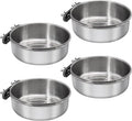 4 Pcs Medium Bird Feeding Dish Cups, Parrot Food Bowl Cage by DVHEY