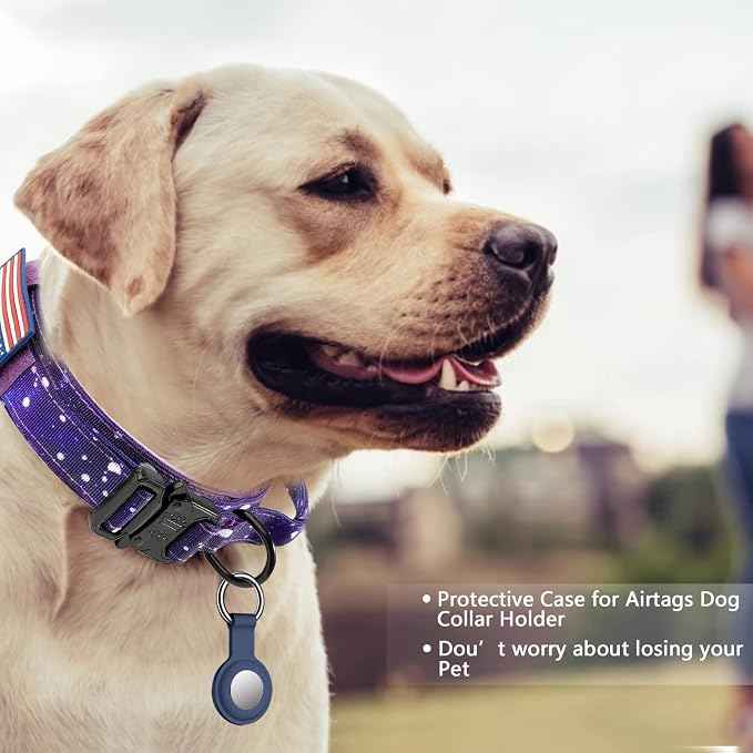 DAGANXI Tactical Dog Collar, Adjustable Military Training Nylon Dog Collar