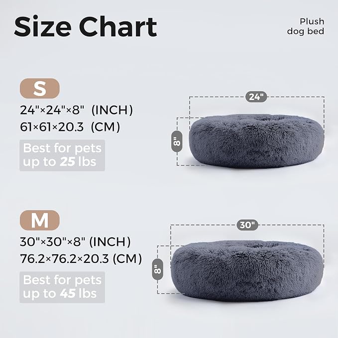 WESTERN HOME WH Calming Dog & Cat Bed, Anti-Anxiety Donut Cuddler Warming Cozy - Image 4
