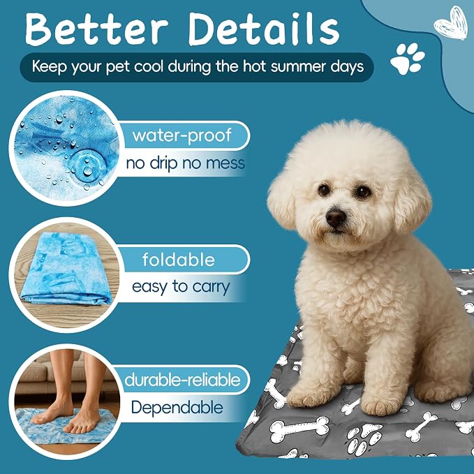 Cooling Pad for Dog, Instant Pet Cool Mat for Puppy, Comfortable Cool Pet Mat - Image 2