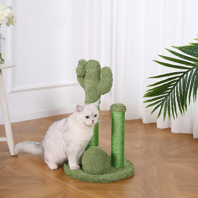 Amazon Basics Sisal Cat Scratching Post, Indoor Cactus Triple Posts - Image 6
