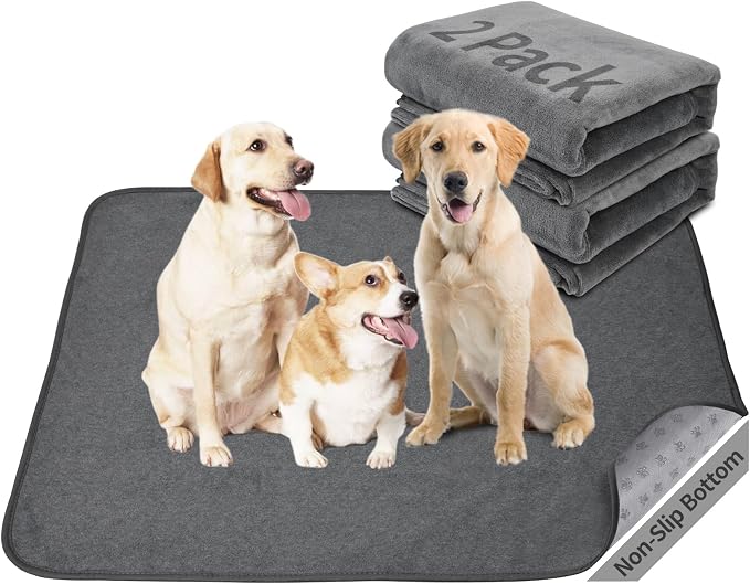 Wahsalbe Puppy Pads 2 Pack, 41x41 Washable Pee Pads Whelping Pads, Absorb Dog by PICKFORLIFE