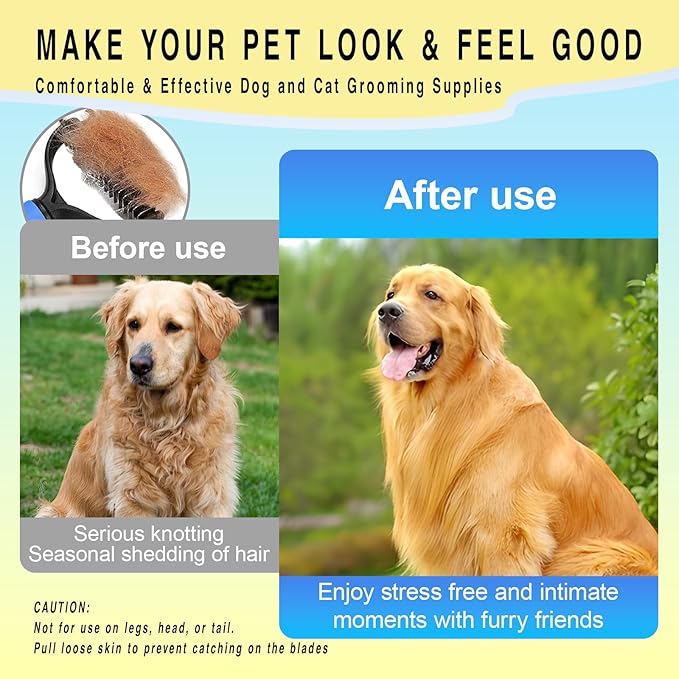 Pet Grooming Rake for Dogs & Cats - Image 4