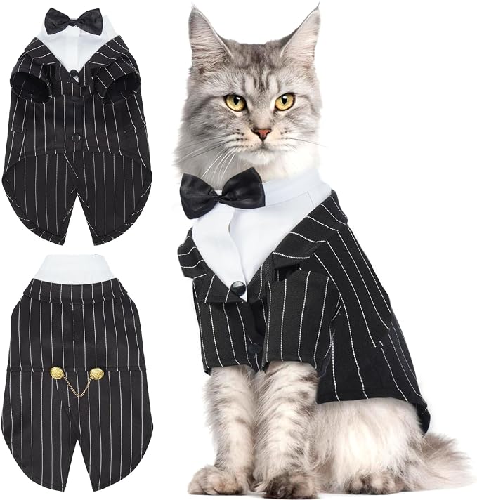 QBLEEV Cat Tuxedo Suit, Sphynx Cat Suit by QBLEEV