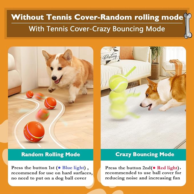 PetDroid Interactive Dog Toys Dog Ball, Durable Motion Activated Automatic - Image 2