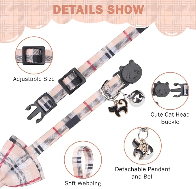 SCENEREAL Plaid Cat Collar - Image 5