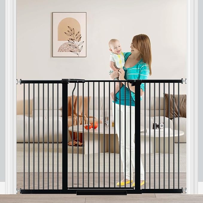 Fairy Baby 40.5" Extra Tall Baby Gate Pressure Mounted, 60.3"-65.7" Extra Wide by FairyBaby