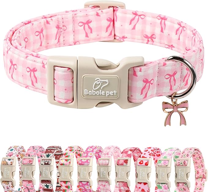 Girl Dog Collar for Small Dogs by Babolepet