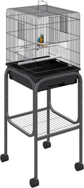 Pawhut 45-inch Metal Indoor Bird Cage, Parrot Cage, Bird Aviary by PawHut