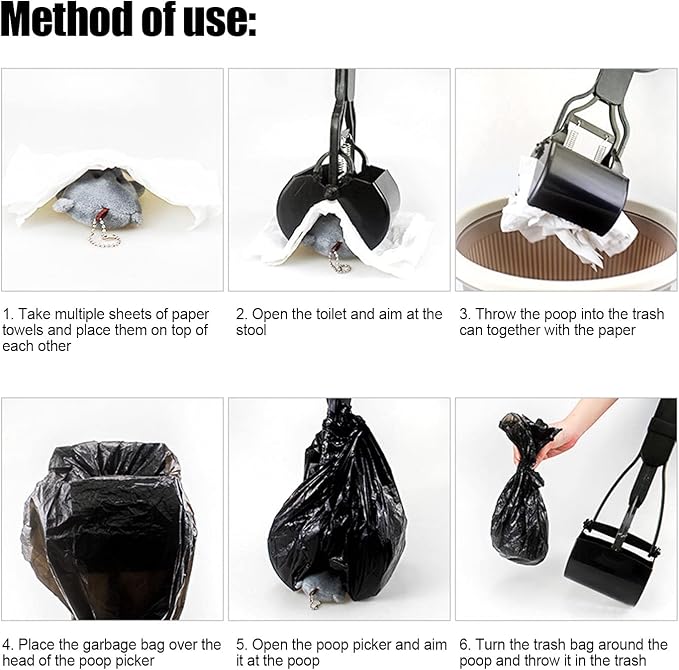 Pet Pooper Scooper, Long Handle Folding Poop Scoop, Stable Jaw Scoop Easy - Image 2