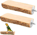 2PCS Natural Wood Bird Perch Platform by Unknown