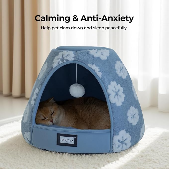 BALANCE Cat Beds for Indoor Cats, 2-in-1 Cat Bed Cave - Image 3