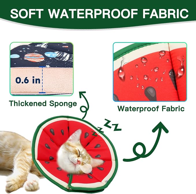 Cat Cone Collar Soft, Waterproof Cat Recovery Collar After Surgery, Adjustable - Image 6
