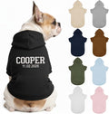 Personalized Dog Hoodie, Custom Embroidered Name Pet Hoodie, Warm Winter Outfit by Unknown