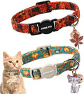 ARING PET 2 Pack Cat Collars, Breakaway Cotton Fall Halloween Kitten Collar by ARINGPET