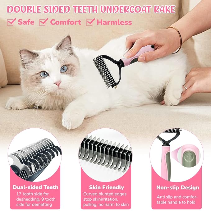 Dog Brush & Grooming Kit – 9-Piece Pet Brush & Deshedding Set - Image 5