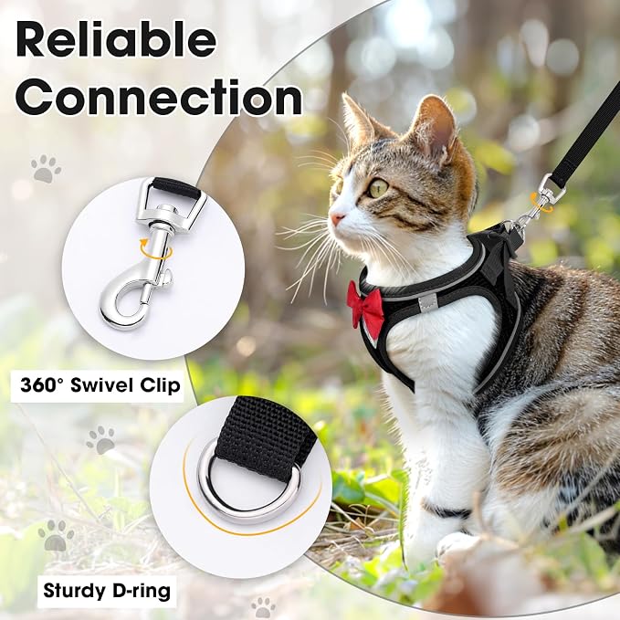 Cat Vest Harness and Leash Set for Walking Escape Proof, Adjustable Kitten - Image 5