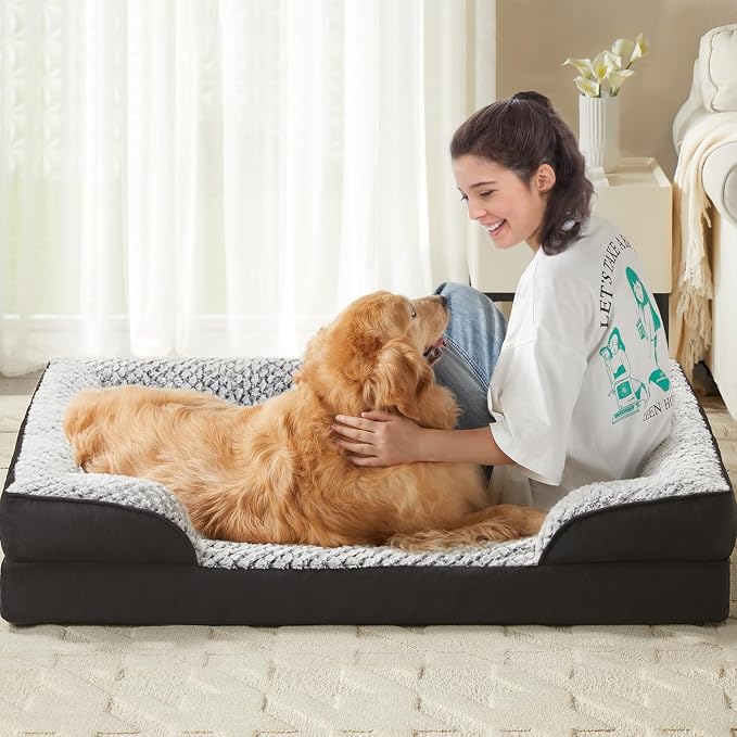 Orthopedic Dog Bed for Extra Large Dogs, Egg Crate Foam Bed for Extra Large Dogs - Image 5