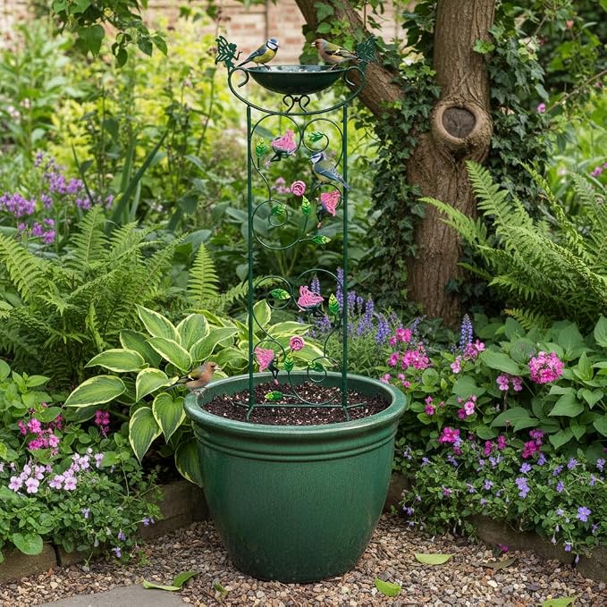 HONGLAND 36.5" Metal Bird Bath - Image 4