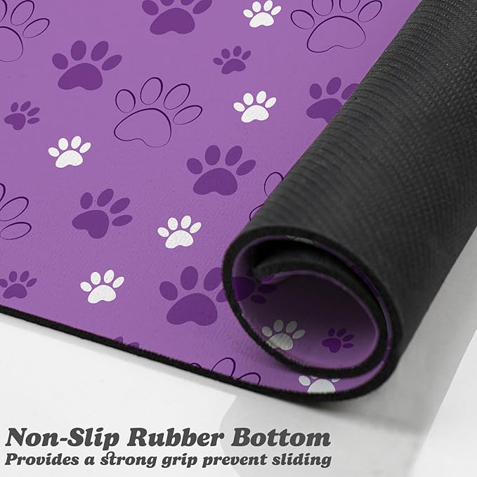 Dog Food Mat, Absorbent Water Bowl Mats Cat Pet Feeding Placemats 16 * 24 inch - Image 3