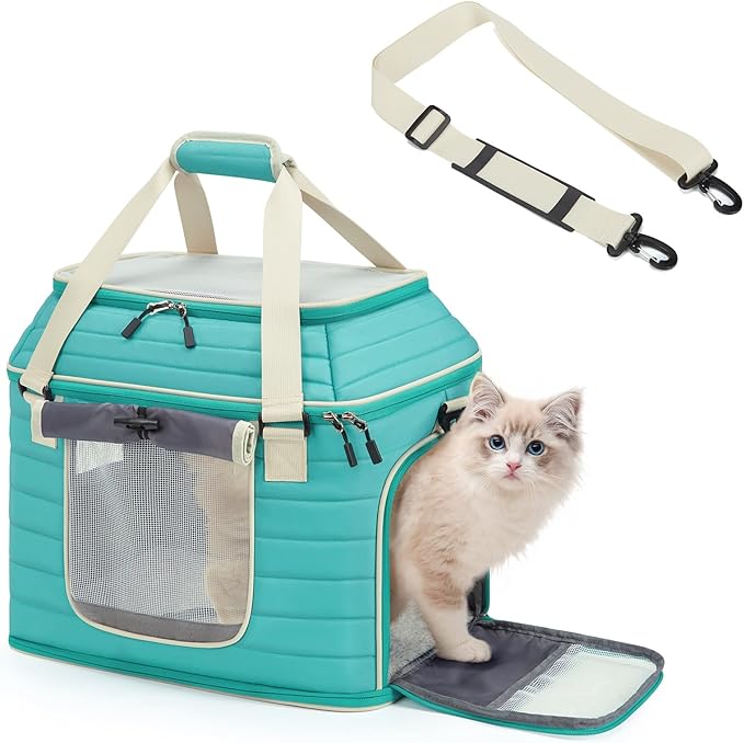 Top-Expandable Pet Carrier: NOBLE DUCK Airline Approved Pet Travel Bag by NOBLE+DUCK