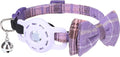 Airtag Cat Collar with Bells and Bowtie -Safety Elastic Band Kitten Collar by DILLYBUD