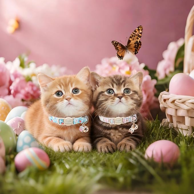 2 Pack Easter Bunny Cat Collars - Image 2