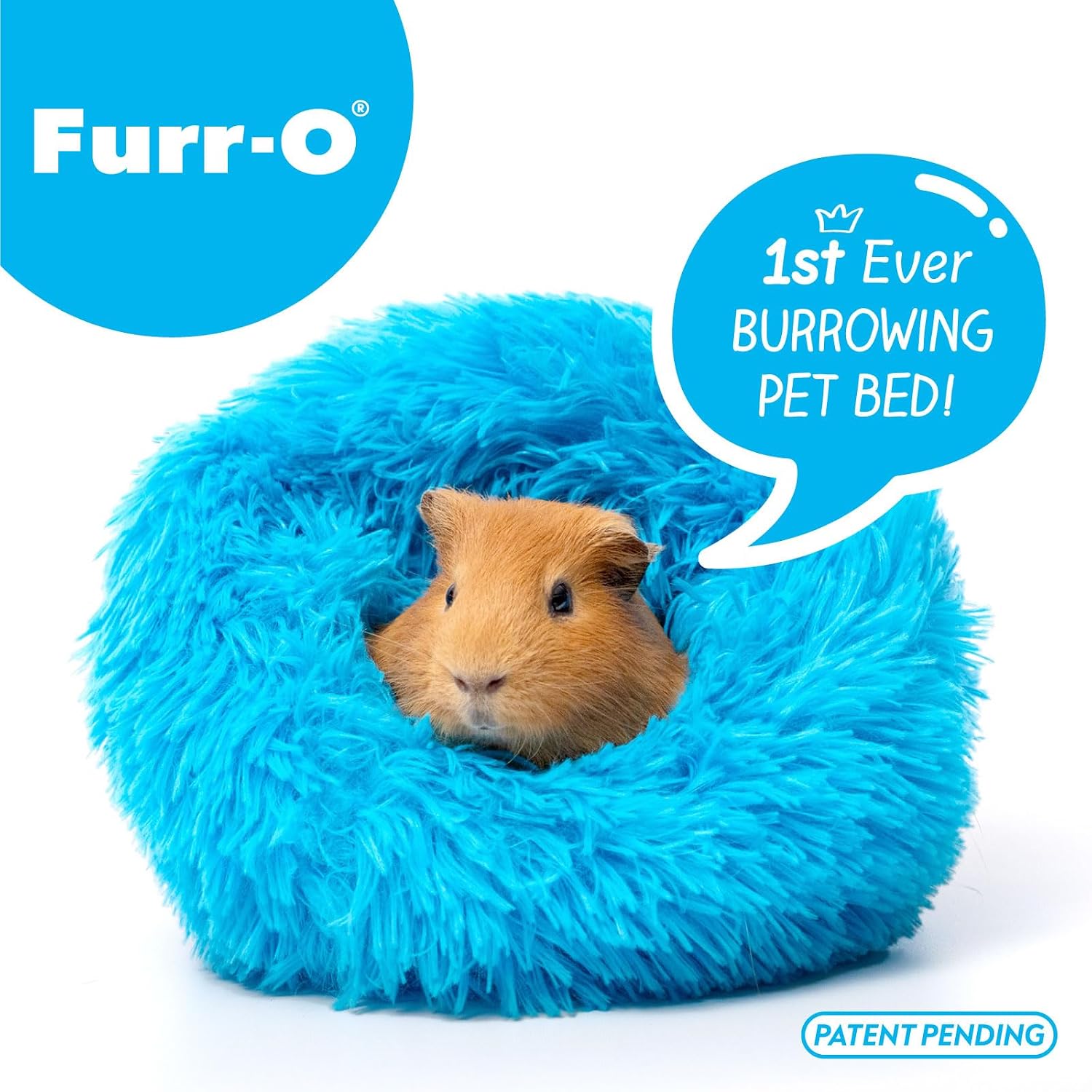 Paw Inspired Furr-O Burrowing Pet Bed, Blue - GlobalHabitat Supply
