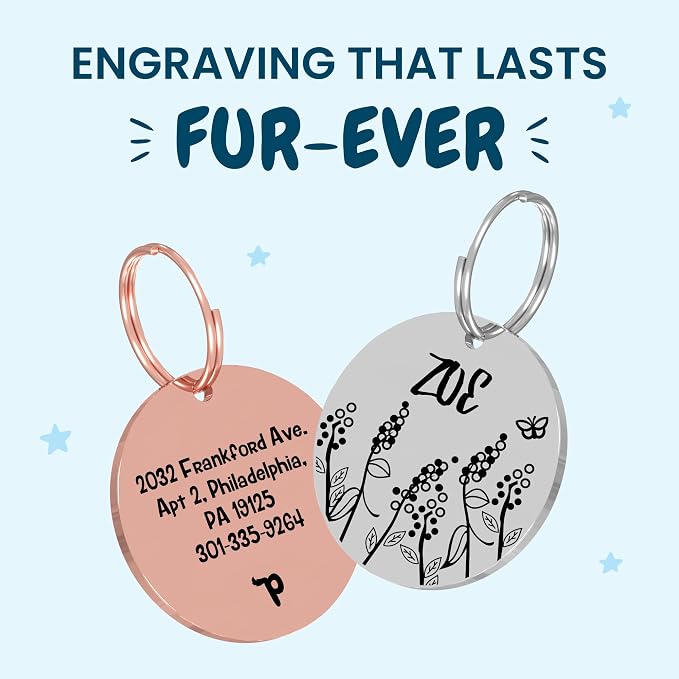 PawFurEver Custom Engraved Pet ID Tag – Personalized Dog Name Tag - Image 2