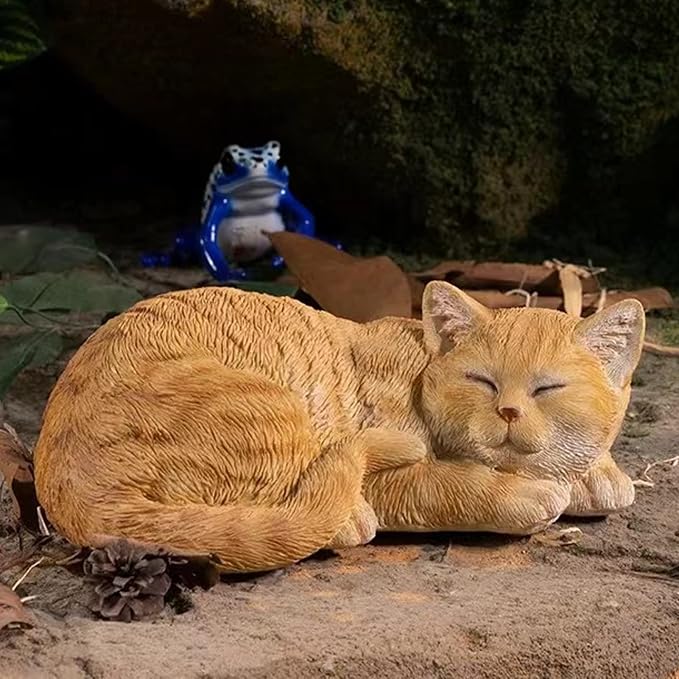 Garden Decor Cat Statue Outdoor Statue, Cat Figurines Garden Statues & by GardenWhisper