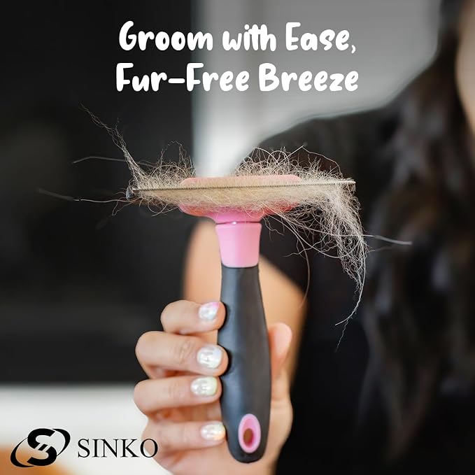 Sinko Deshedding Tool for Dogs & Cats, Pet Grooming Brush, Skin Friendly - Image 9