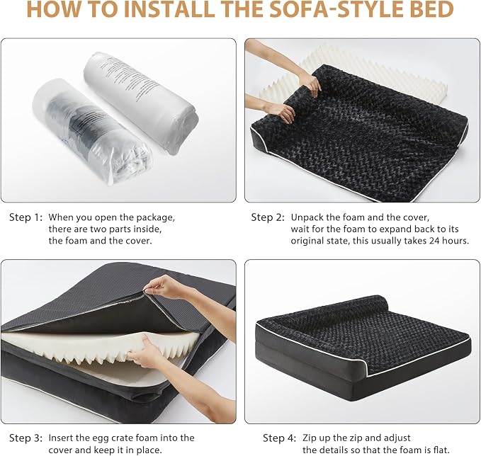 BFPETHOME Orthopedic Dog Beds for Large Dogs-Waterproof Sofa Pet Bed - Image 5