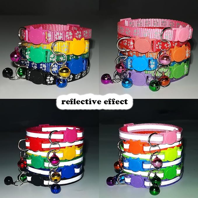 Breakaway Dog Collar with Bells, Reflective Cat Collar - Image 3