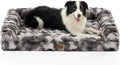 Faux Fur Orthopedic Dog Bed, Extra Large Dog Bed, Supportive Foam Pet Sofa by COZYKISS