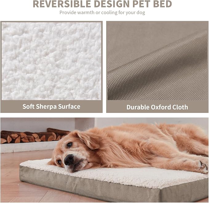 Orthopedic Dog Crate Bed for Extra Large Dogs, XXL Waterproof Comfort Pet Bed - Image 3