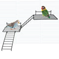 BNOSDM 4 PCS Bird Perches Platform, Stainless Steel Grid Platform by BNOSDM