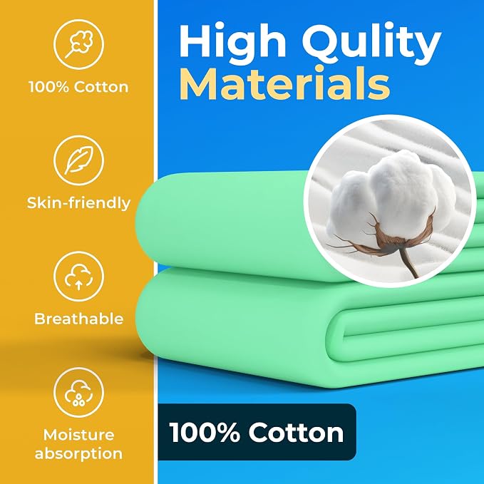 GREEN LIFESTYLE 100% Cotton Washable Absorbent Pads – Waterproof Reusable - Image 2