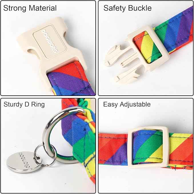 DOGWONG Rainbow Dog Collar